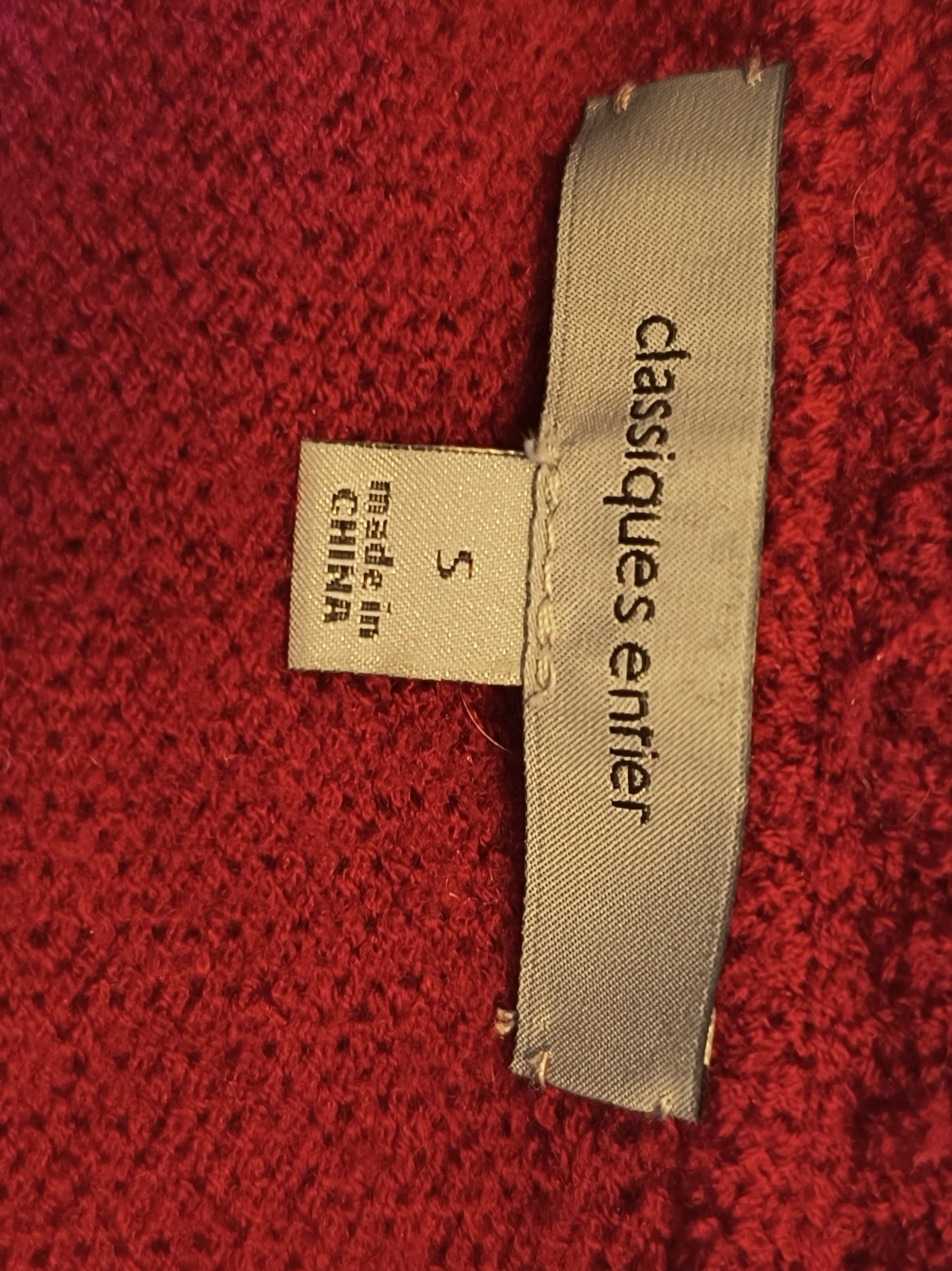 Classiques Entier Deep Red Ruffled Button-Front Cardigan - Picture 3 of 5